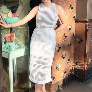 White midi dress